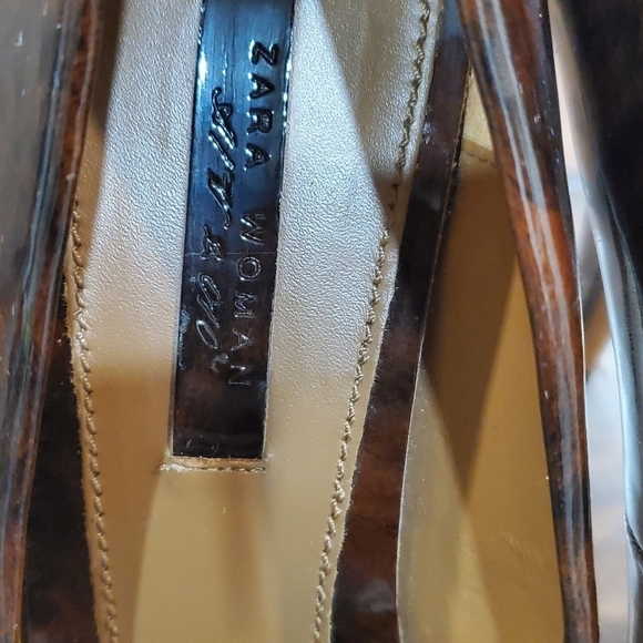 ZARA Tortoise Shell Platform Heels - Picture 5 of 13